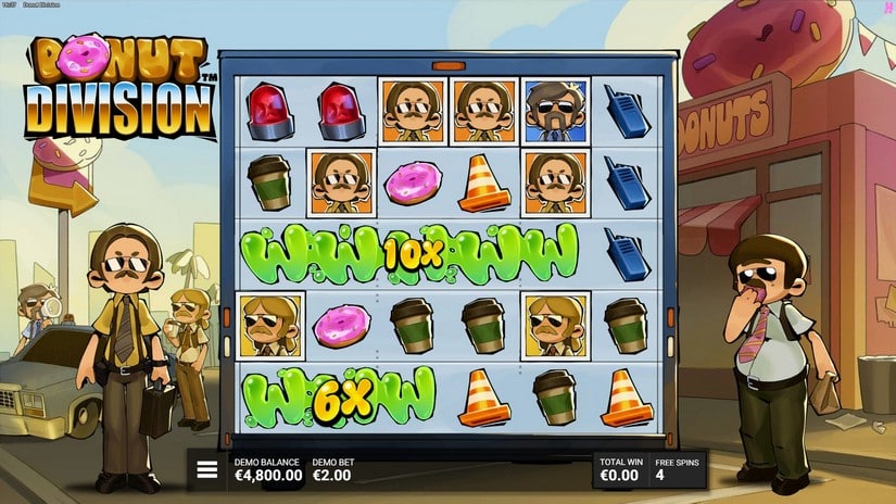 Donut Division slot screen 3