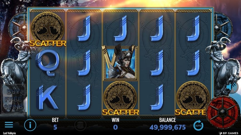 Last Valkyrie slot screen 2