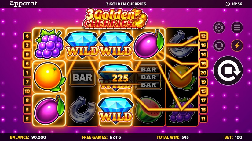 3 Golden Cherries slot screen 5