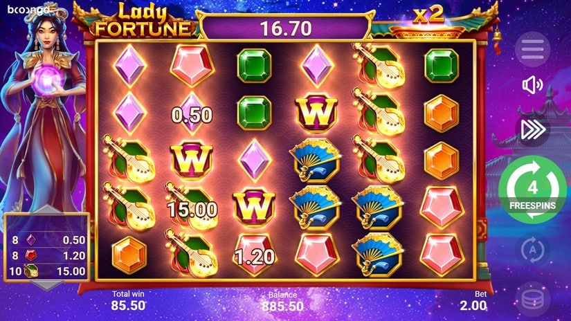 Lady Fortune slot screen 5