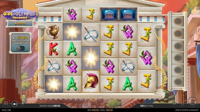 Gods of Olympus 3 Megaways slot screen 2