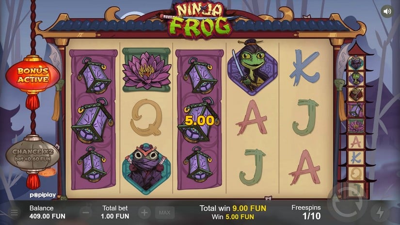 Ninja Frog slot screen 4