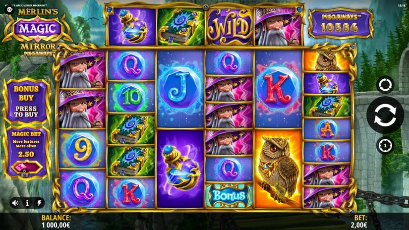 Merlin’s Magic Mirror Megaways slot screen 1