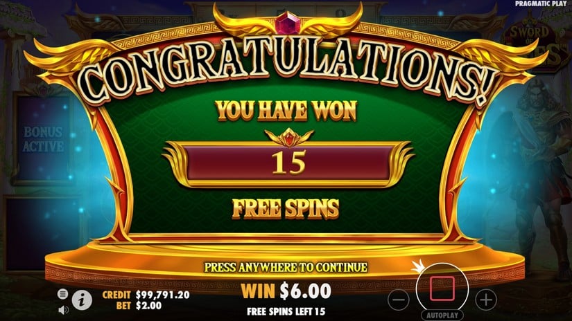 Sword of Ares slot screen 4