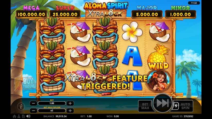 Aloha Spirit XtraLock slot screen 3