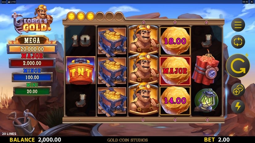 George’s Gold slot screen 1