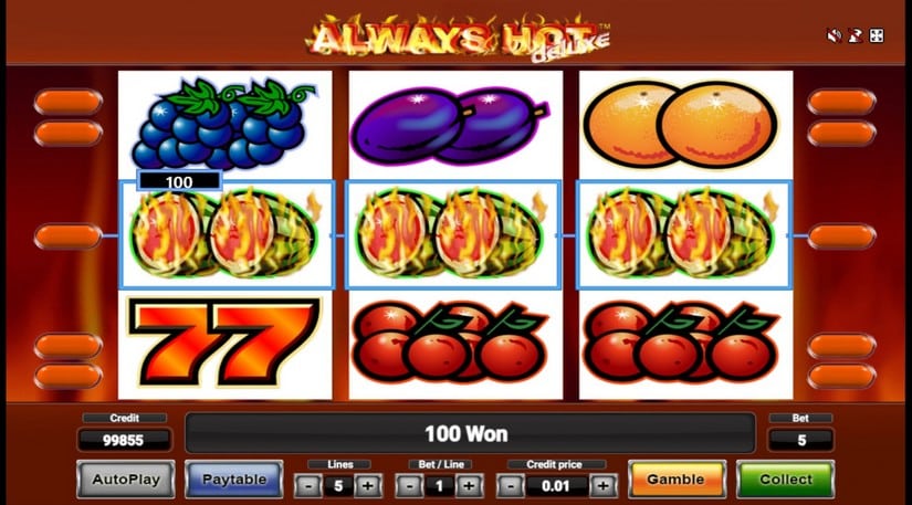 Always Hot Deluxe slot screen 3