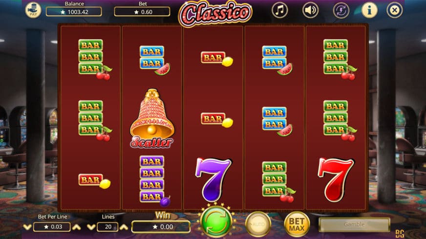 Classico slot screen 1