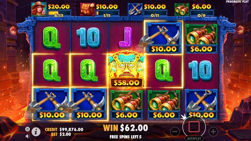 Jane Hunter and the Mask of Montezuma slot screen 5