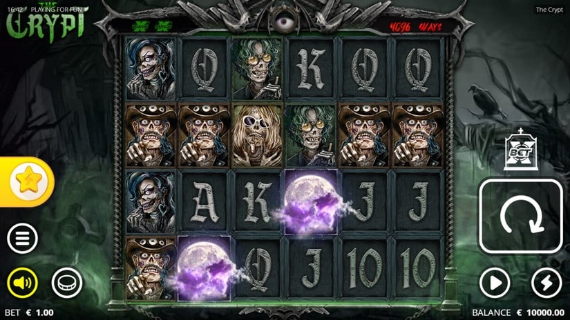 The Crypt slot screen 1