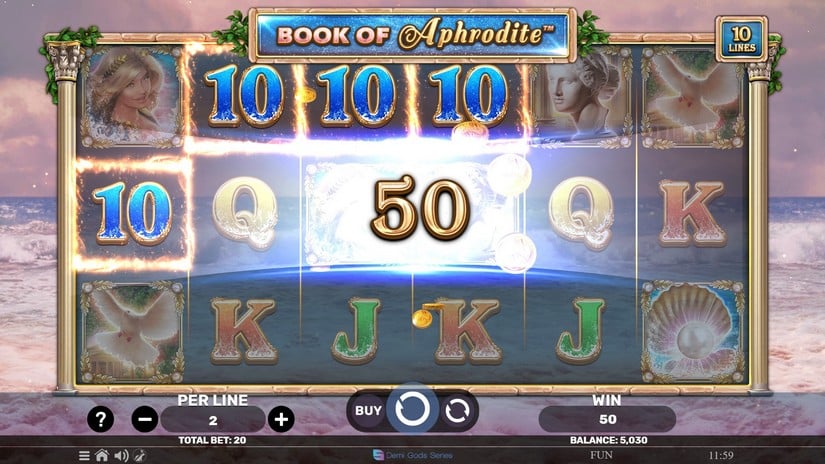 Book Of Aphrodite slot screen 2