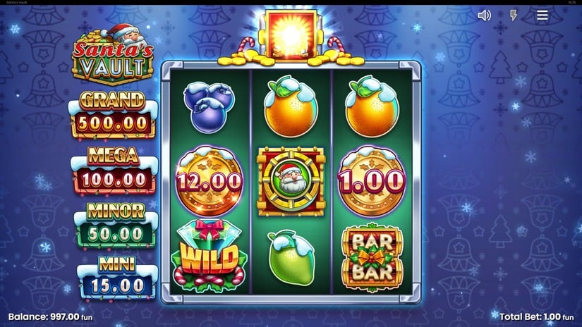 Santa’s Vault slot screen 2