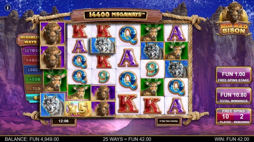 Big Bad Bison Megaways slot screen 5