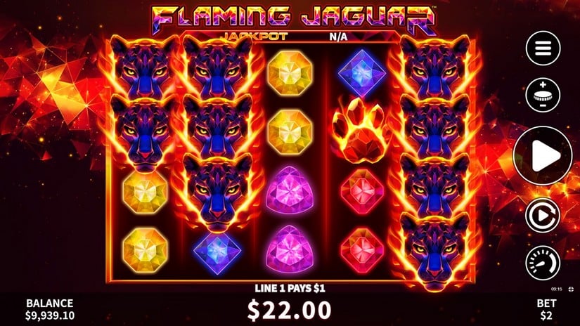 Flaming Jaguar slot screen 4