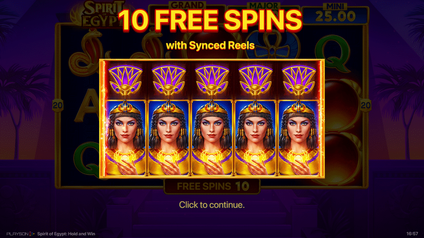 Spirit of Egypt: Hold and Win slot screen 5