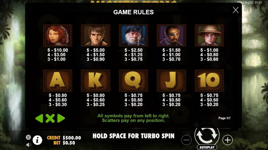 Mighty Kong slot screen 2