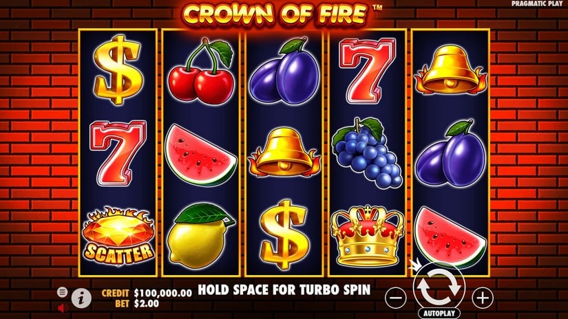 Crown of Fire slot screen 1