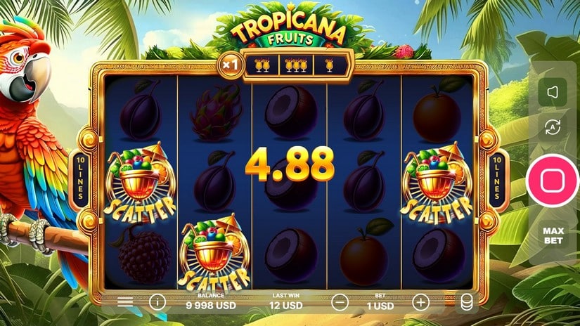 Tropicana Fruits slot screen 4