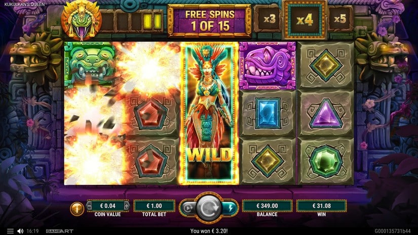 Kukulkans Queen slot screen 4