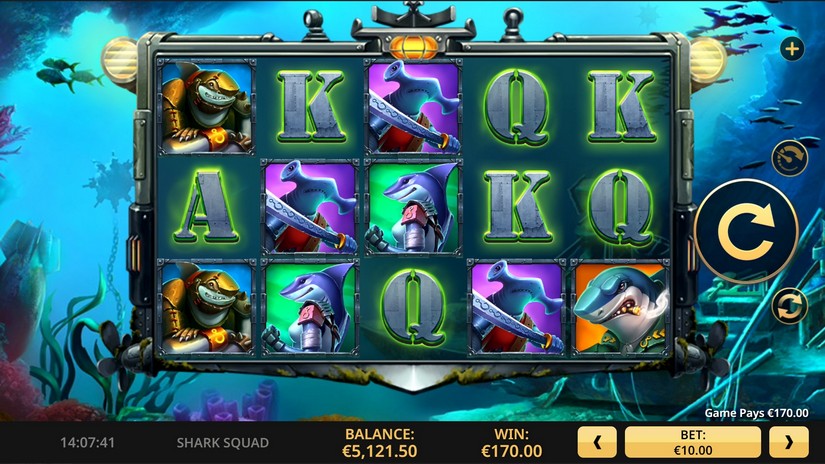 Shark Squad slot screen 1