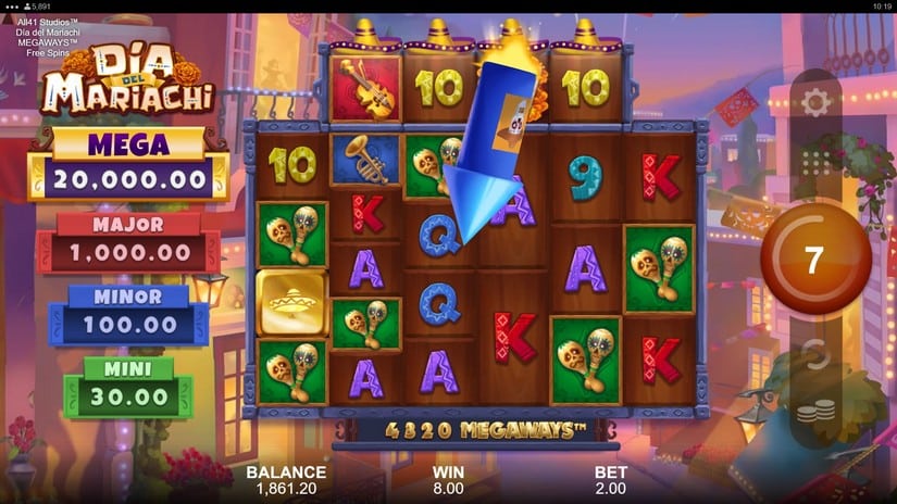 Dia del Mariachi Megaways slot screen 5