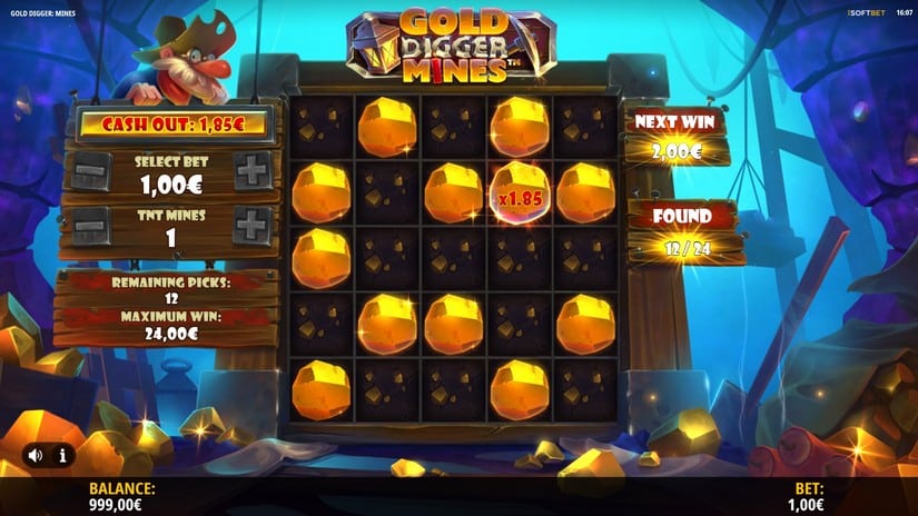 Gold Digger: Mines slot screen 3