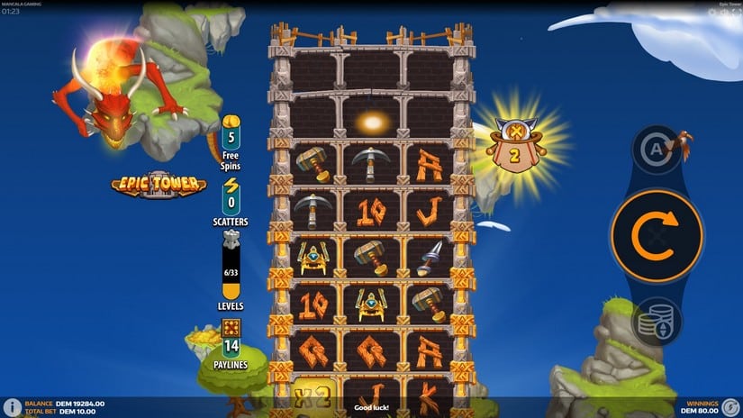 Epic Tower slot screen 6