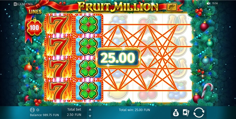 Fruit Million slot screen 4