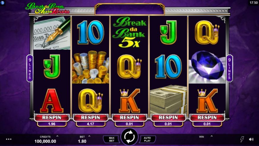 Break da Bank Again Respin slot screen 1