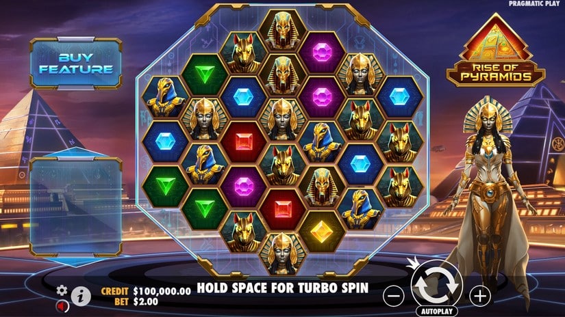 Rise of Pyramids slot screen 1