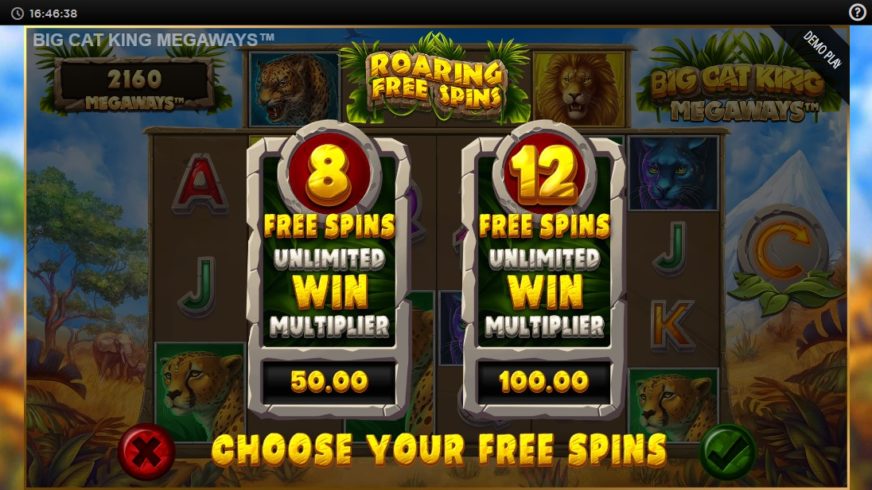 Big Cat King Megaways slot screen 2