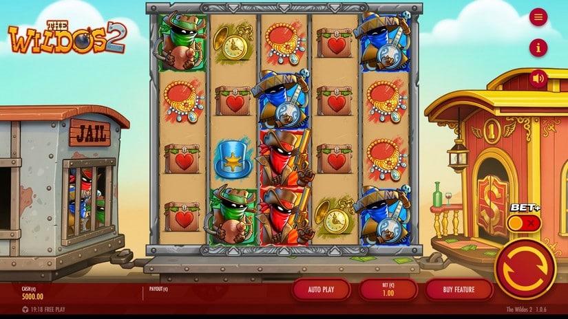 The Wildos 2 slot screen 1