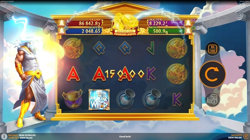 Power of Zeus slot screen 4