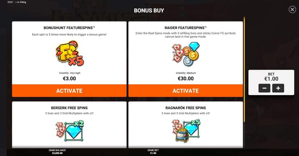 Le Viking bonus buy