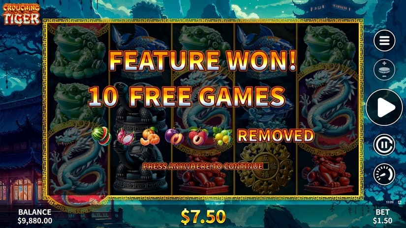 Crouching Tiger slot screen 2