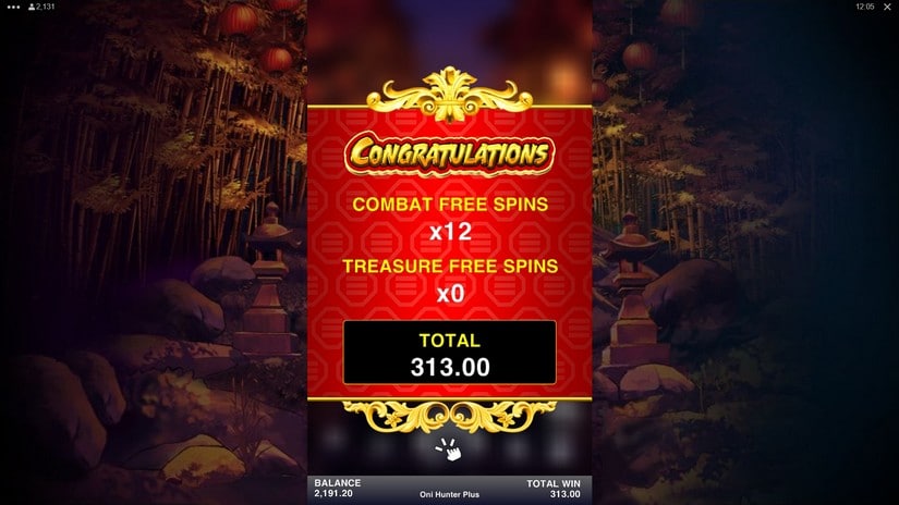 Oni Hunter Plus slot screen 9