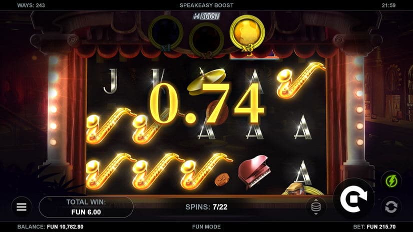 Speakeasy Boost slot screen 6
