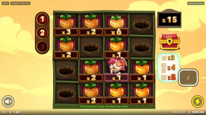Bonus Bunnies slot screen 2