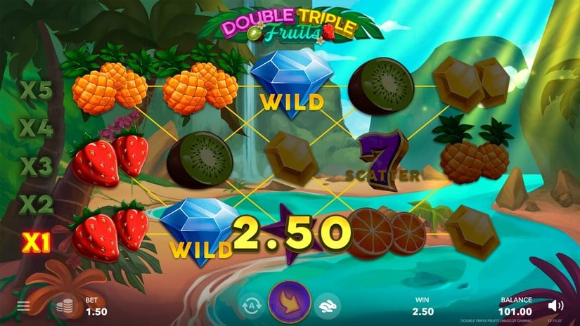 Double Triple Fruit slot screen 2