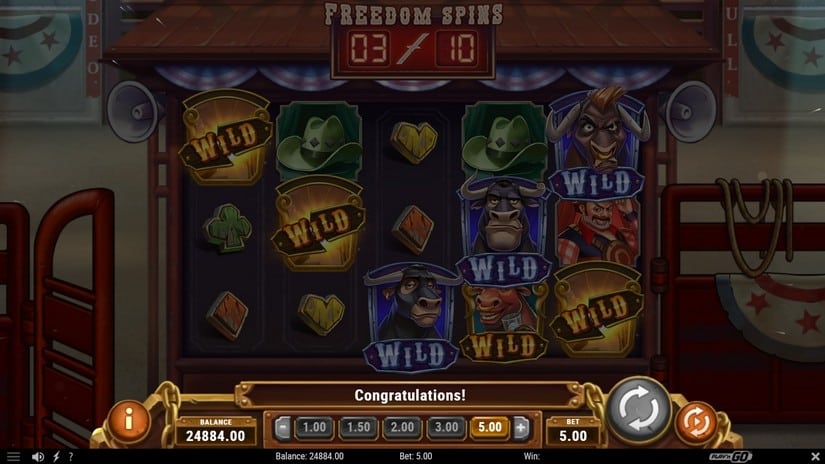 Bull in a Rodeo slot screen 8