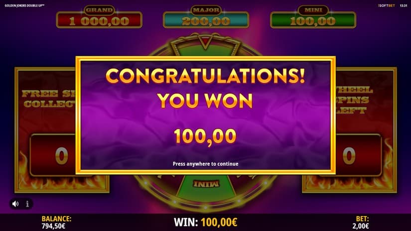 Golden Jokers Double Up slot screen 6