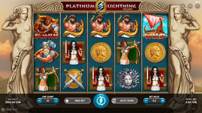 Platinum Lightning Deluxe slot screen 1