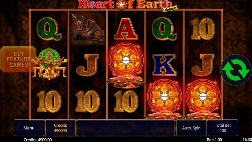 Heart of Earth Deluxe slot screen 2