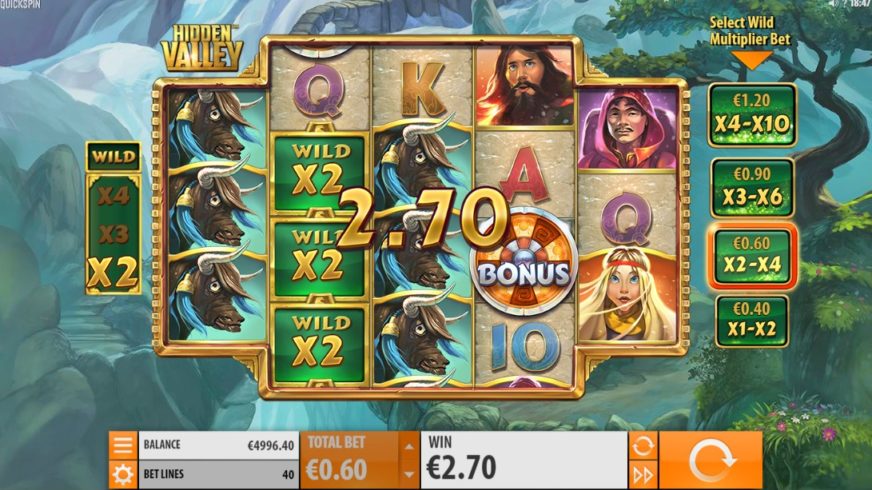 Hidden Valley slot screen 3