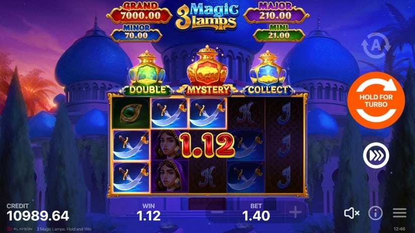 3 Magic Lamps: Hold and Win slot screen 2