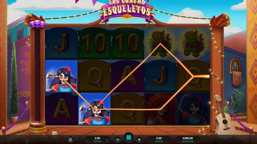 Los Cuatro Esqueletos slot screen 3