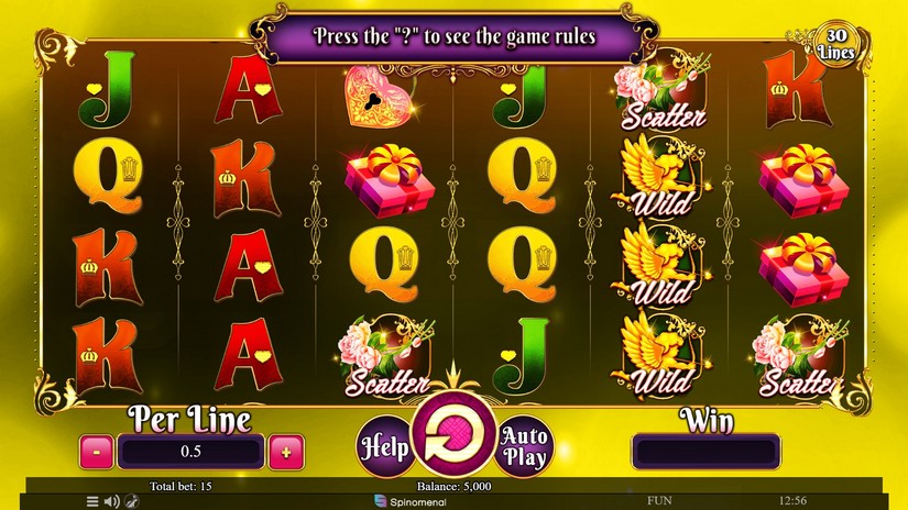 Valentine Collection 30 Lines slot screen 1