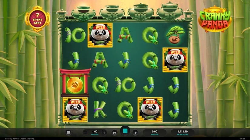 Cranky Panda slot screen 4