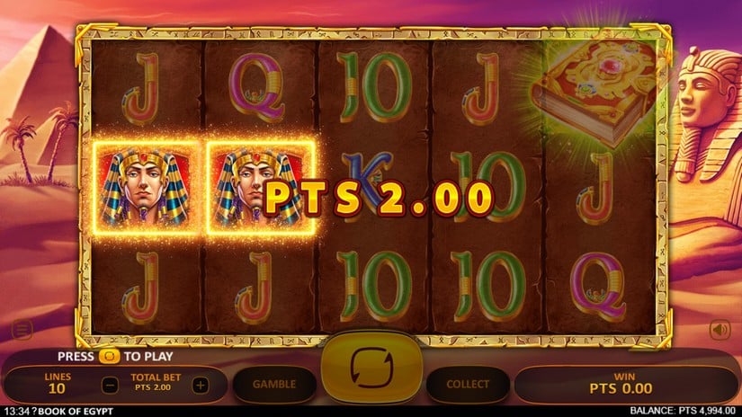 Book of Egypt slot screen 2
