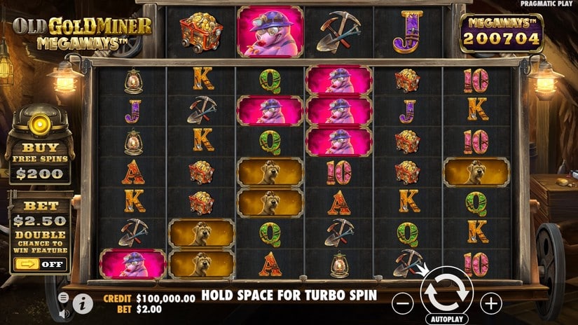 Old Gold Miner Megaways slot screen 1